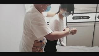 Bound and trained female roommate