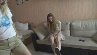 Selena and Lady Snail foot slave humiliation and training (HD)