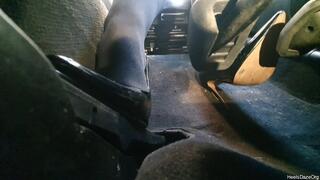 Driving BMW e46 in Stiletto Heels