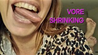 Lania is in her bed, hungry, so she shrinks you and eats you