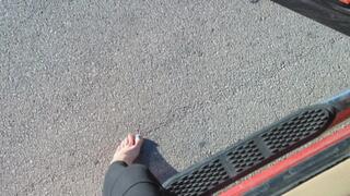 Fifi forgets shoes again and has to drive really fast to make it to work on time *replay*
