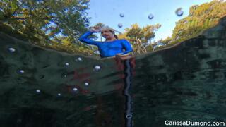 UG Carissa snorkeling in the deep spring part 2