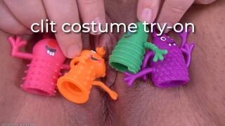 clit costume try-on - uncaptioned
