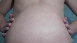 3 in 1: stomach aquation, crispy apple mukbang and intestinal inflation with USB compressor