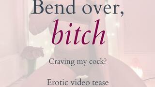 Bend Over, Bitch (video tease)