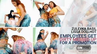 EMPLOYEES GET DIRTY MESSED UP FOR A PROMOTION