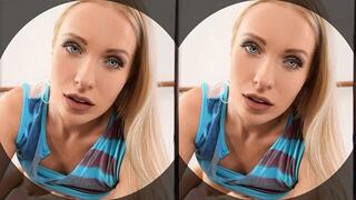 Hardcore POV gym sexercise with curvy blonde VR instructor Angelika Grays