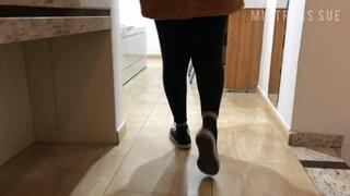 Mistress making your slave lick my sweaty feet