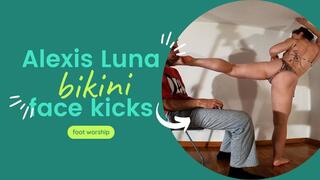 Alexis Luna bikini face kicks foot worship