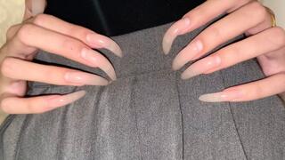 #98 - Long nails scratching skirt
