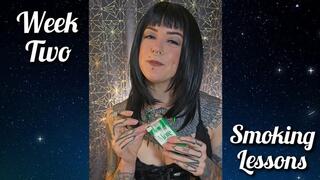 720p Chainsmoking Goddess at the Bar - Smoking Lesson 2!