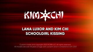 Lana luxor and kim chi schoolgirl kissing