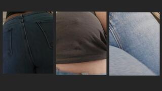 ASMR SUNDAY FUNDAY BLUE JEANS THICK THIGHS AND ASS