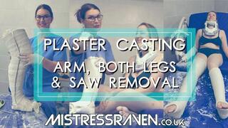 [957] Plaster Casting - Arm Both Legs and Saw Removal