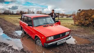 CAR STUCK Ellie got her car stuck in the mud