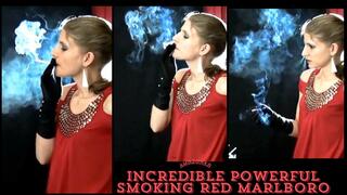 Amazonka - incredible powerful smoking red marlboro ( nose smoke powerful)