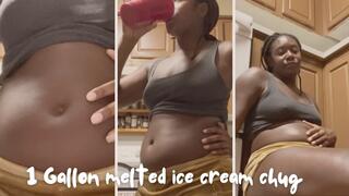 One gallon of melted ice cream