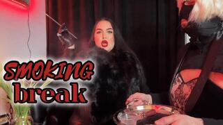 Smoking break with my slave - [FHD MOV]