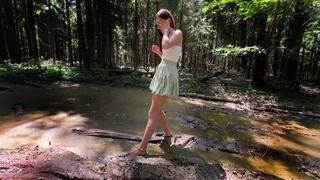 Carolina Herrera High Heels Got Stuck in Mud, High Heels in Mud, Sandals Stuck, Wet Heels