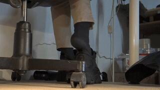 Squeezed out under her rough Buffalo soles - Cam 1