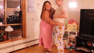 Swim Diaper Try-on with Soaked Diaper Boy and Step-Mommy