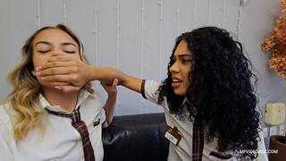 COVERING MY GOSSIP FRIEND'S MOUTH - VOL #688 - NEW GIRL MAYA SANTOS - NEW MF - NOV 2024 - FULL VERSION