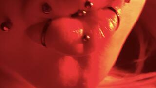 Pierced Lip Licking & Solo Kisses