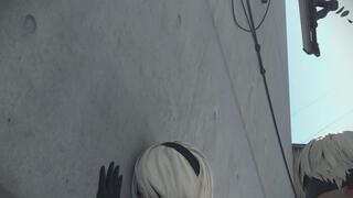 getting into the beautiful girl with white hair 3d hentai