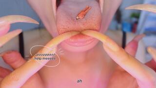 MY LONG NAILS SHRINK YOU INTO A TINY MAN