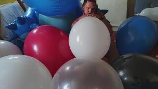 Sebastian blow to pop tuftex 24" balloon and burst giant ones