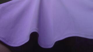 Lilac Satin Panty Upskirt & Scissorhold