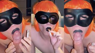 Smoking sissy slut deepthroats her step-daddy