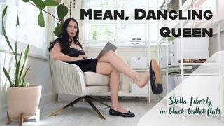 Mean Dangling Queen Stella Liberty- Dangles her black ballet flats aggressively while pissed at you, she doesn't even crack a smile - HD MP4