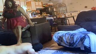 foot domination- Goddess MXDominion has Fun Walking over Loser Slave 4k, submissive training, femdom