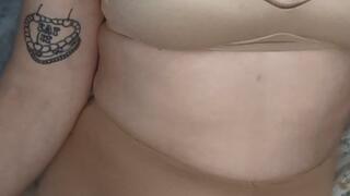 T-Girl in Nylons Tease and Cum ????