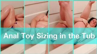 Anal Toy Training in the Tub