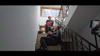 Mistress Andreea and Faith - JOI with her new courier slave - part 1