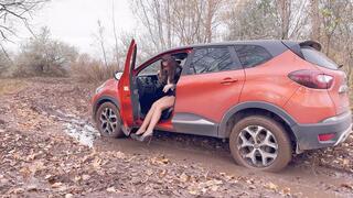 IRINA WAS STUCK IN THE FOREST IN THE MUD ON THE WAY TO WORK_PRO RED HDR_ version 2 cam__