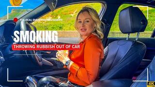 Smoking Throwing Rubbish Out Of The Car