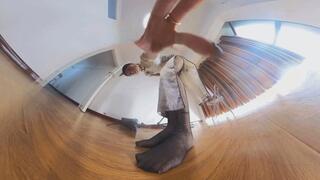 6K XINGGAN black fishnet socks crush Dwarf 360VR