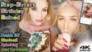 Step-Bro Blackmails Brat Step-Sisters on Birthday