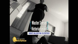 Sensei Mater Victoria casual karate ballbusting selfdefense