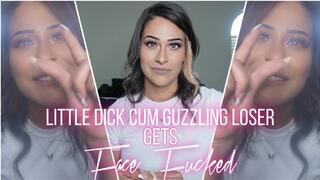 Little Dick Cum Guzzling Loser Gets Face Fucked