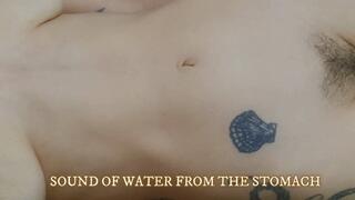 SOUND OF WATER FROM THE STOMACH