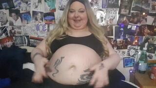 My Big Belly Is Your Personal Feedee Pillow Tonight!