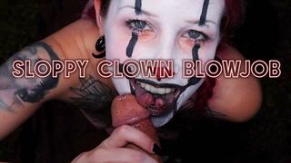 Messy Deep Throat Clown Blowjob
