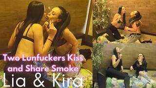 Two Lunfuckers Kiss and Share Smoke