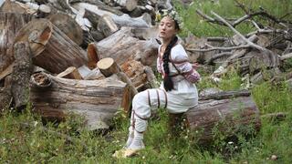 Sofi in ethnic dress in the forest_Part 1