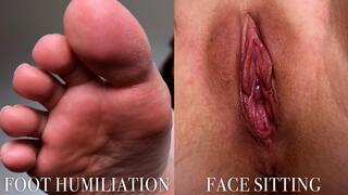 MISTRESS RIDES ON YOUR FACE! FACESITTING AND FOOT HUMILIATION