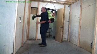 Bound in leather cords and left in an inverted hogtied (MP4 HD 14000kbps)